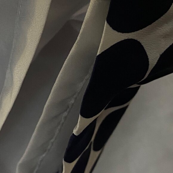 Gap Women Navy Pink Layered Color Block Polka Dots Print Shift Dress Size 4 - Picture 3 of 9